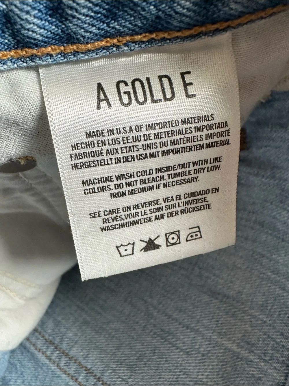 AGOLDE Criss Cross Upsized Jean Suburbia Light Wash Size 24 A097-983 Made in USA